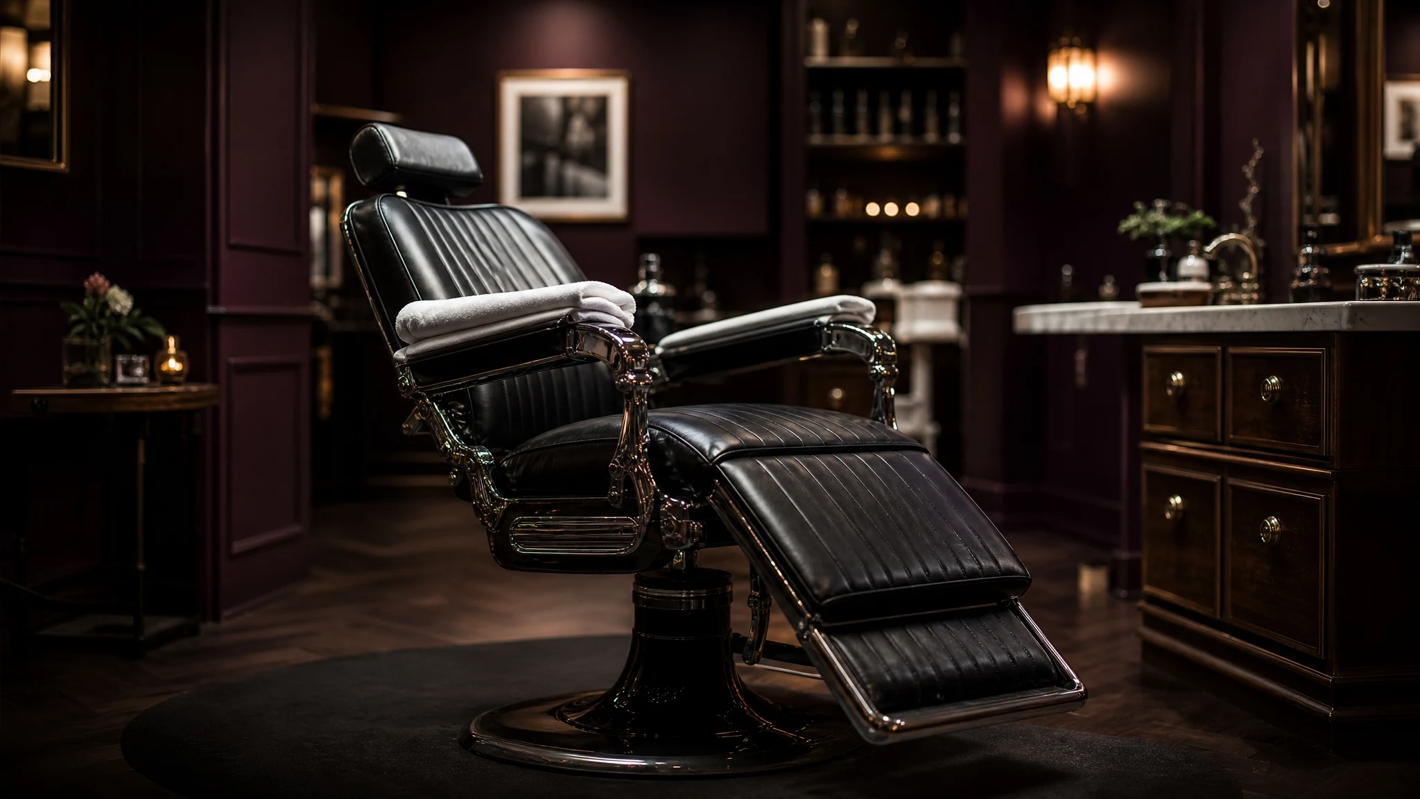 Chaise de barbier professionnelle — Le Rituel Mobile