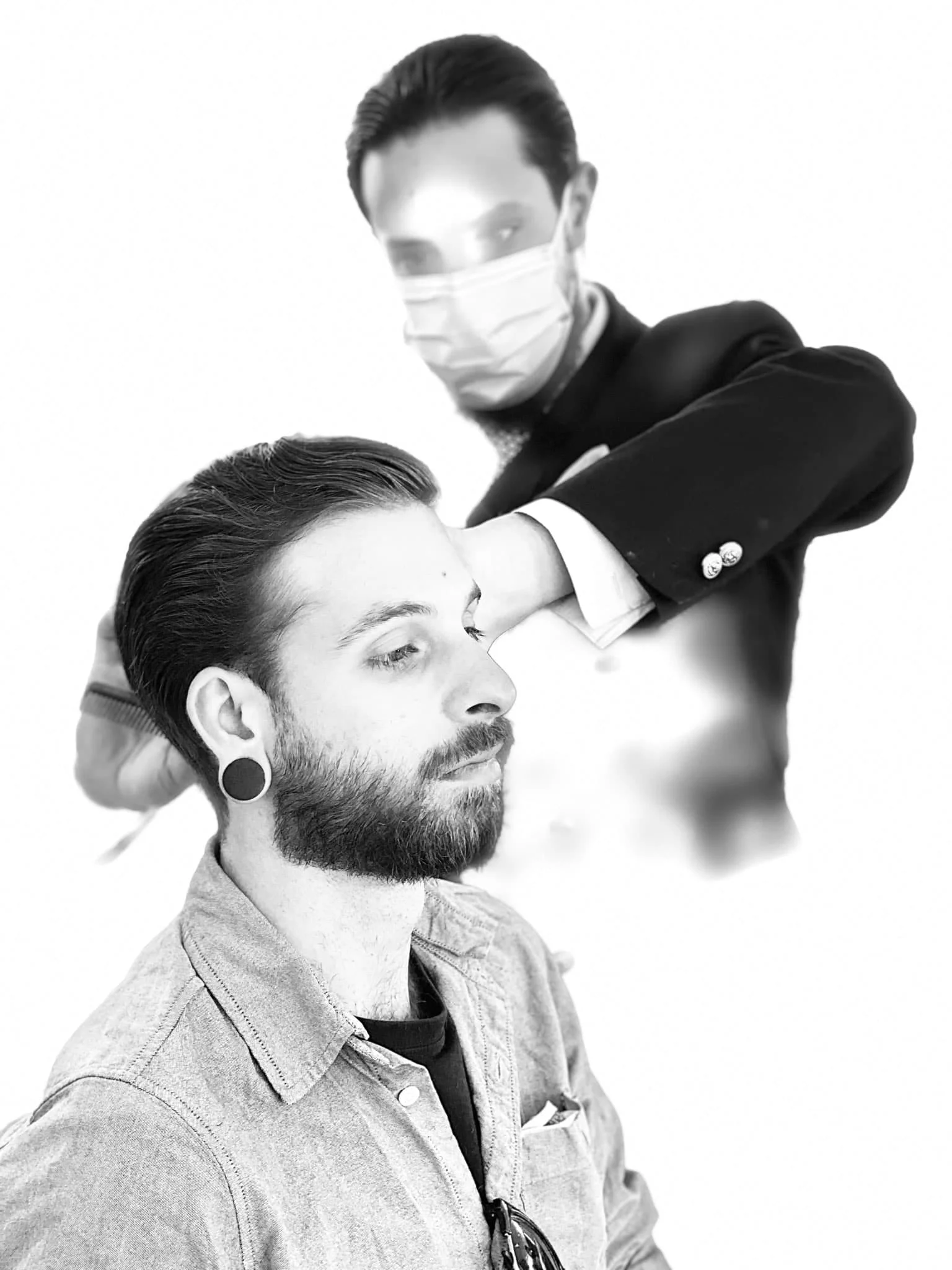 Barbe structurée et taillée sur mesure